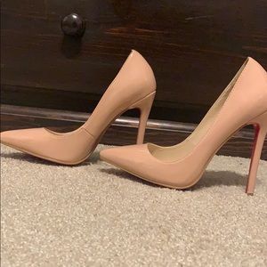 Pale pink cream heels